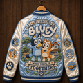 PREMIUM BLU SATIN BASEBALL JACKET NTNA