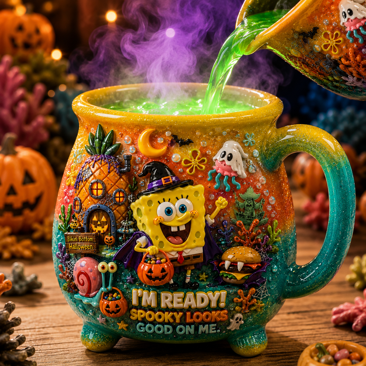 Premium SBSP Witch Cauldron Mug TTNL