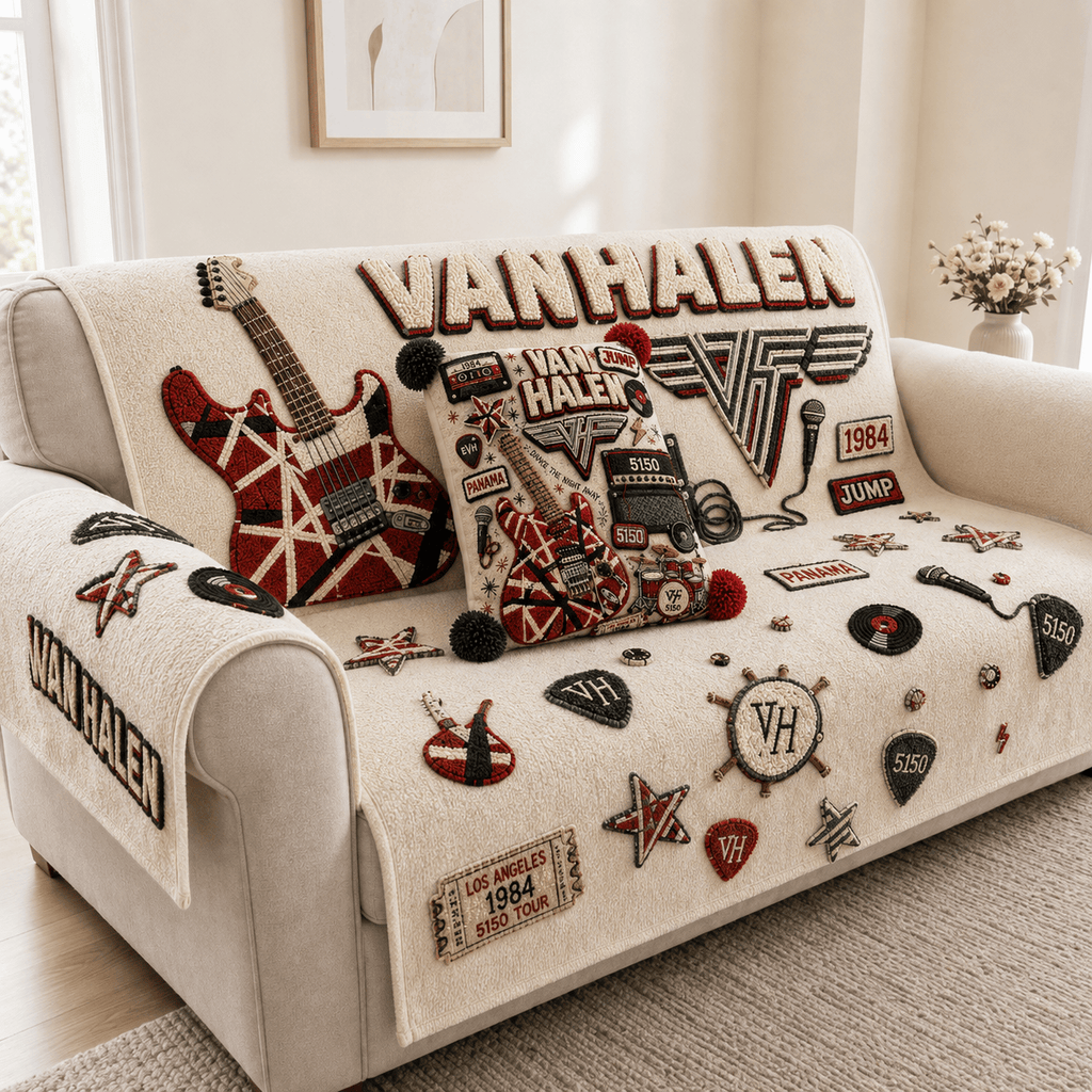 VHL Tufted Sofa Cover & Pillow Set DNBN
