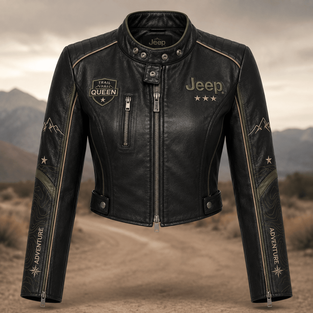 Premium JEP Cropped Leather Zipper Jacket TNSM