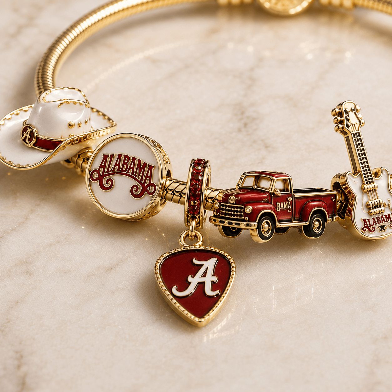 ALB Gold Charm Bracelet Set PTT