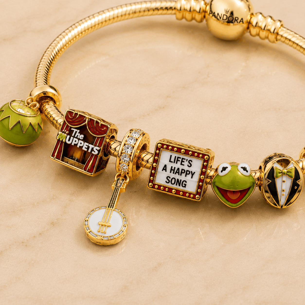 TMP Gold Charm Bracelet Set PTT