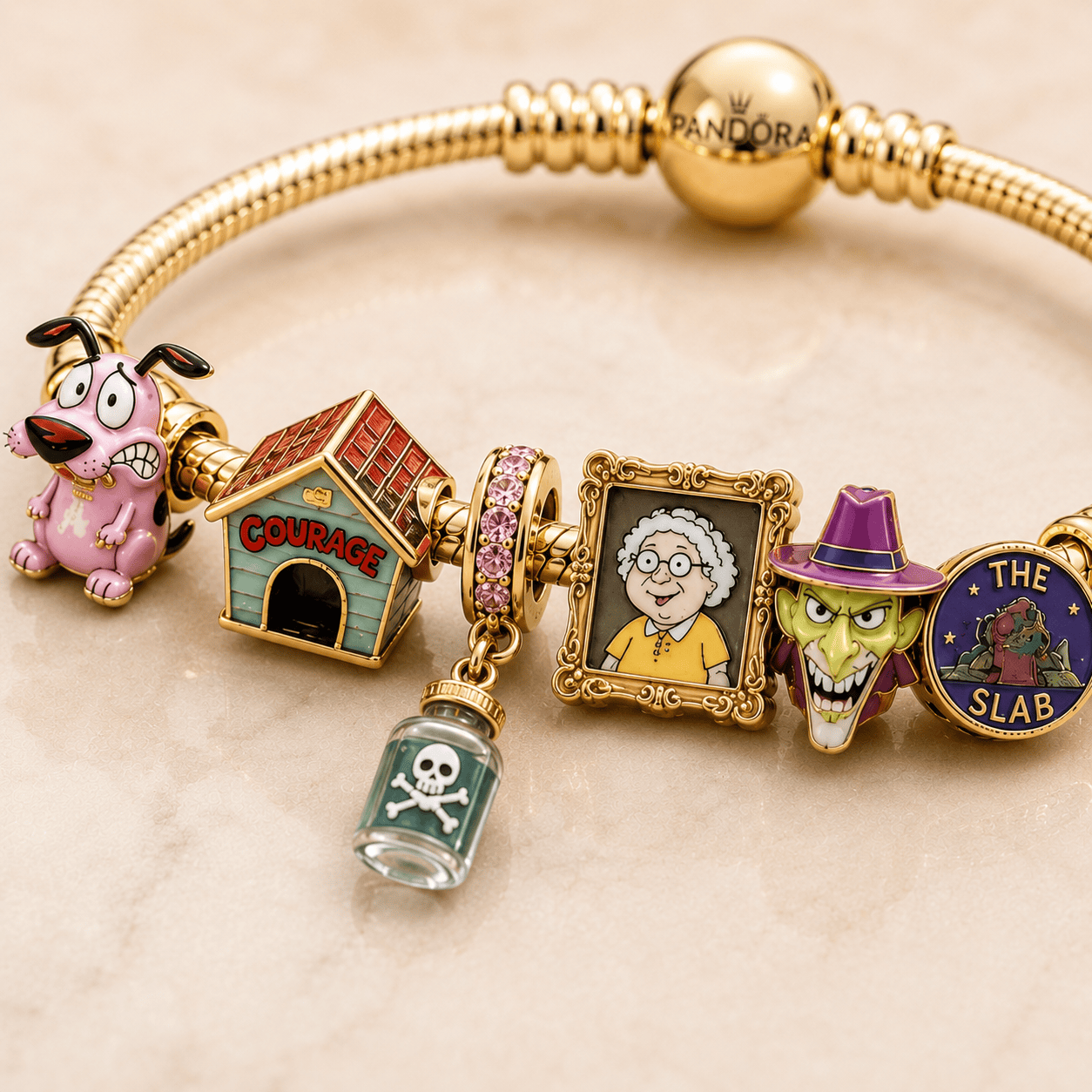 CCD Gold Charm Bracelet Set PTT