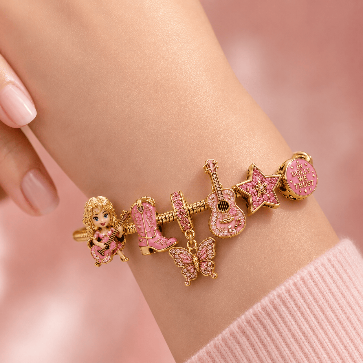 DLPT Gold Charm Bracelet Set BMD