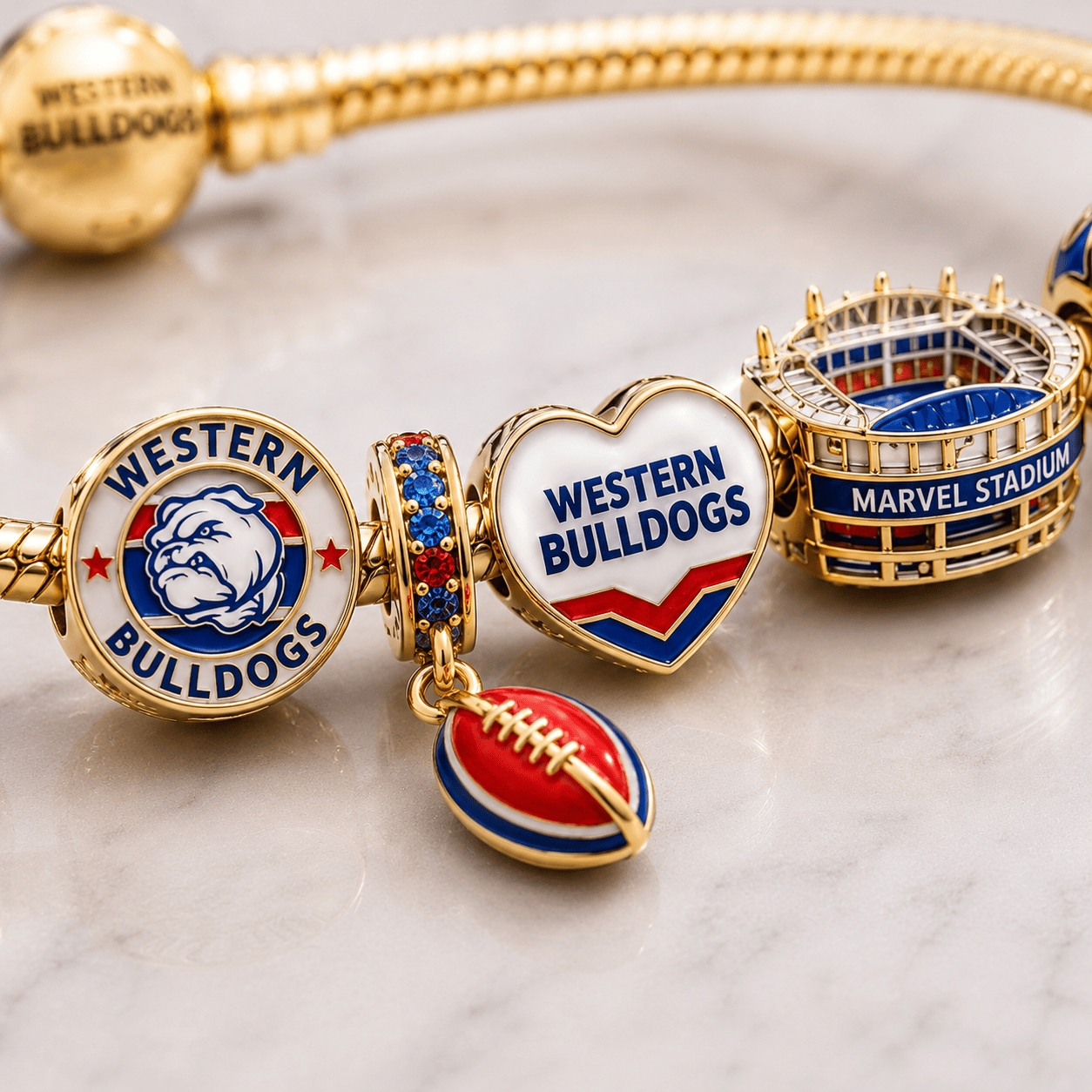 WTB Gold Charm Bracelet Set VTH