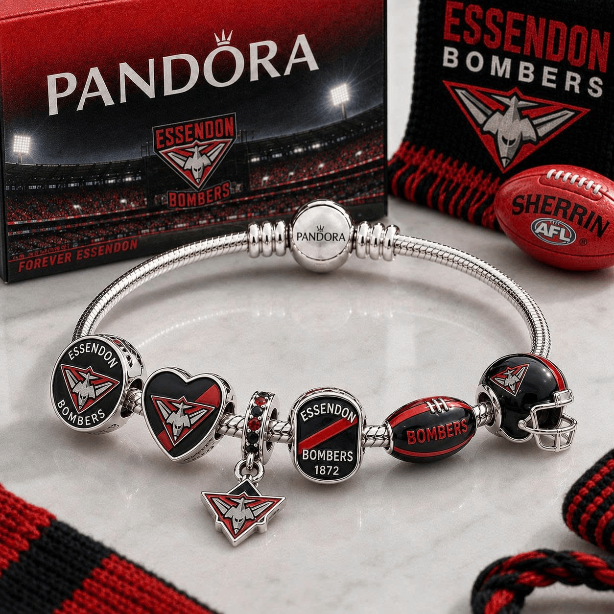 ESD Silver Charm Bracelet Set VTH