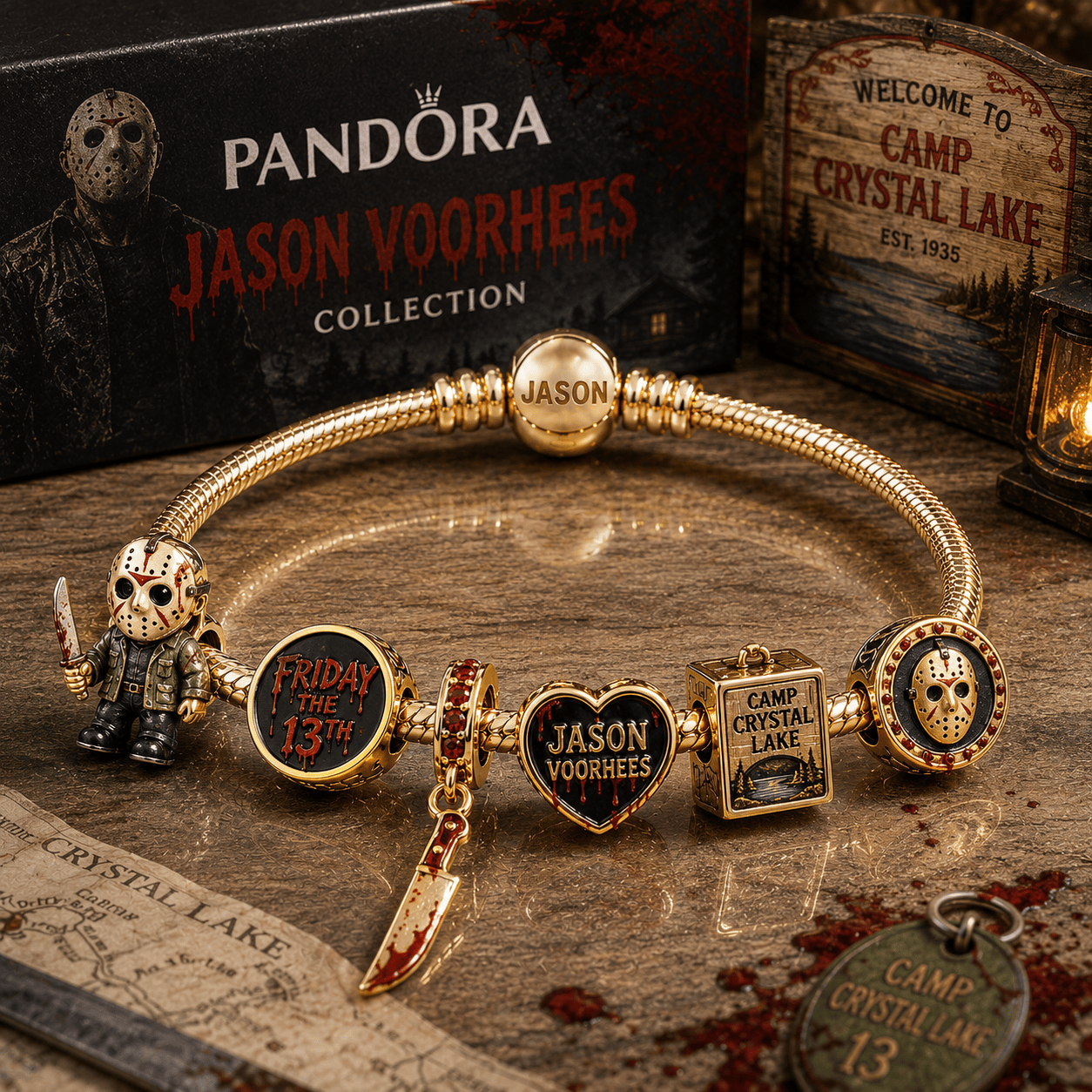 JAVOR Gold Charm Bracelet Set BMD