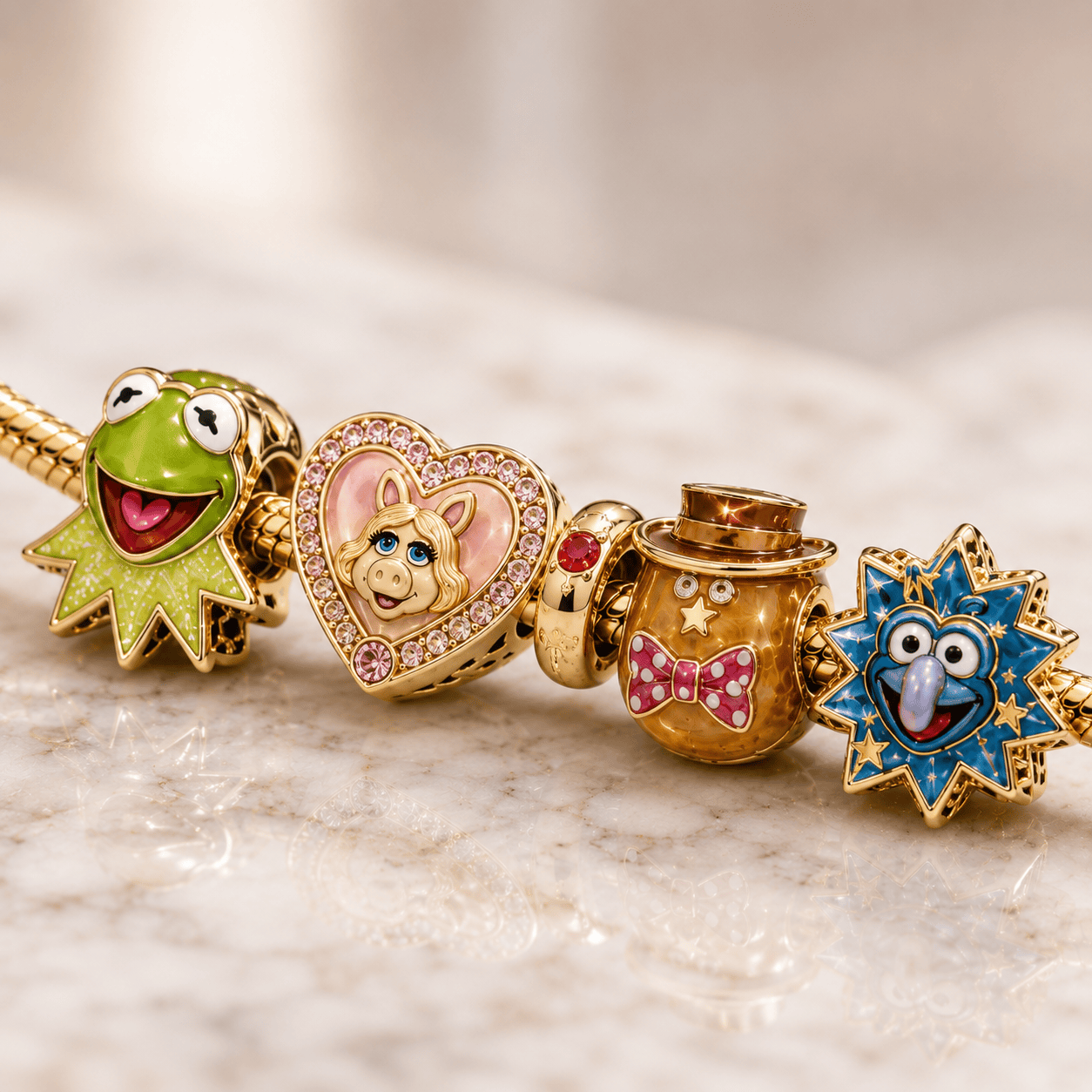 TMP Gold Charm Bracelet Set BMD