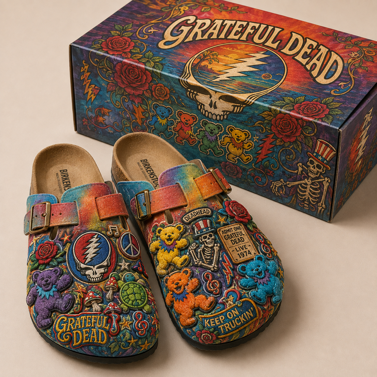 PREMIUM GRFD MINK SUEDE CLOGS TTNL