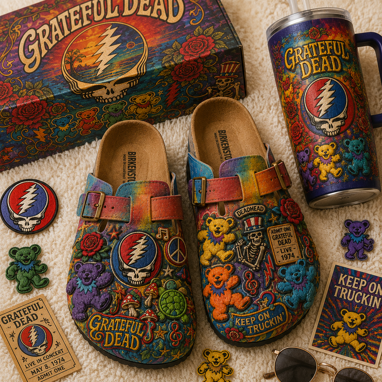 PREMIUM GRFD MINK SUEDE CLOGS TTNL