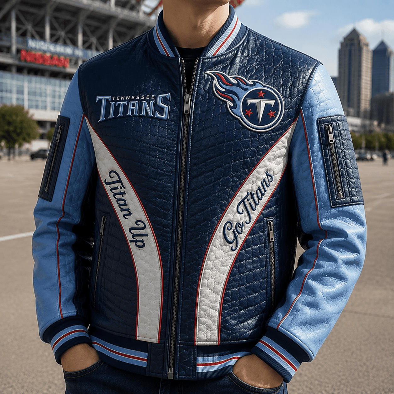 Premium TNST Leather Zipper Jacket PVNA
