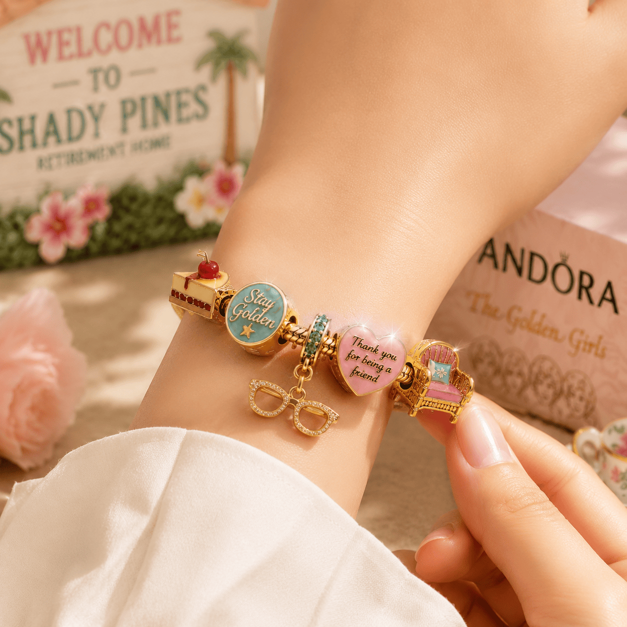 TGG Gold Charm Bracelet Set TTN
