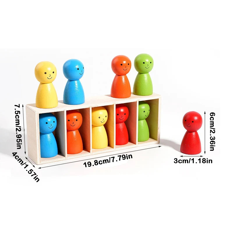 Wooden Fun Guessing Little People Bottle Children's Memory Logic Thinking Parent-Child Interaction Board Games Educational Toy