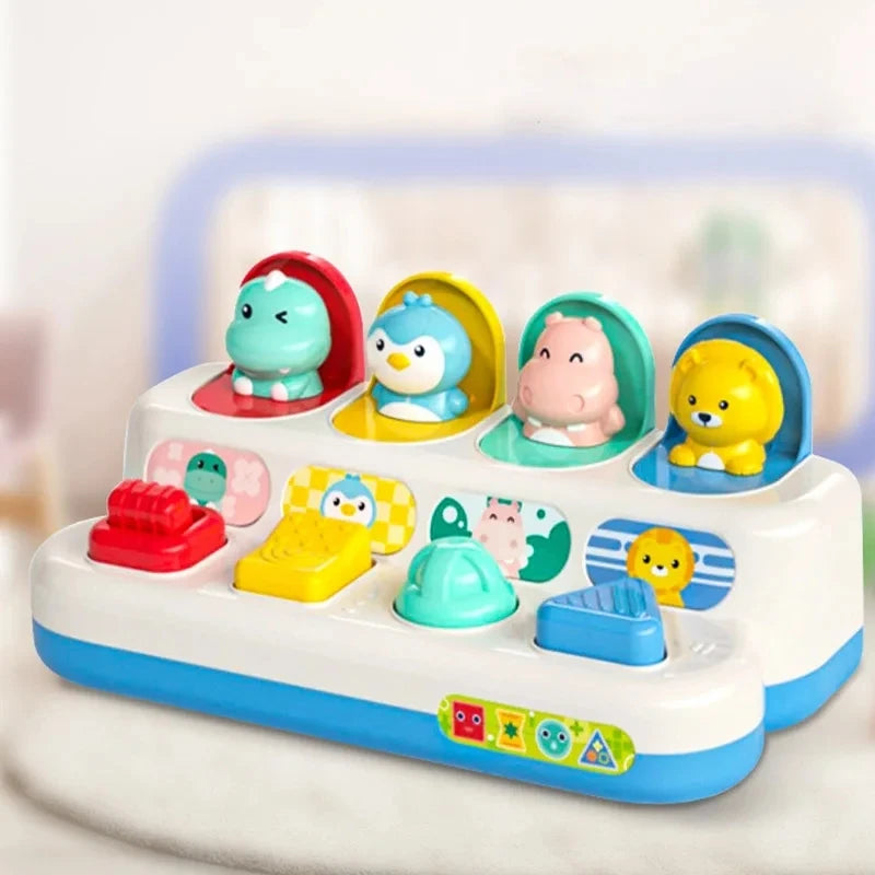 Pop Up Toy Sensory Toys Pop Up Animals Toy for Babies Montessori Toys Cause and Effect Baby Toys Educational Toys 12-18 Months