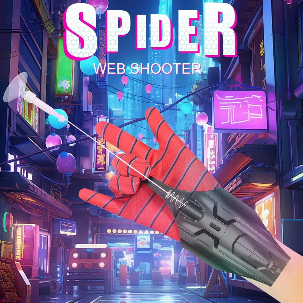 spider man Wrist Launcher  Shooters Peter Parker Cosplay Props Shooting Device Toys For Children GiftsSpider Silk Launche Toy